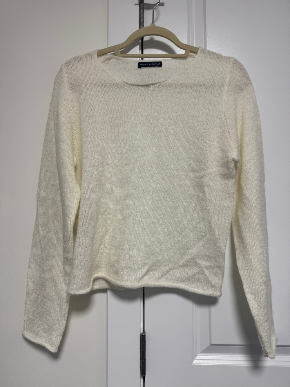 Brandy Melville Classic Cream Crewneck Sweater